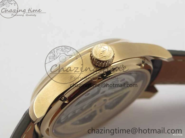 MIROTIME 0308 Compact Portugieser Perpetual Calendar IW503302 RG V9F 1:1 Best Edition White Dial on Brown Leather Strap A 7113